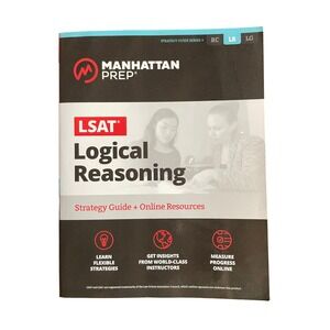 Manhattan Prep LSAT Logical Reasoning Guide Paperback Black Exam Test Prep Study